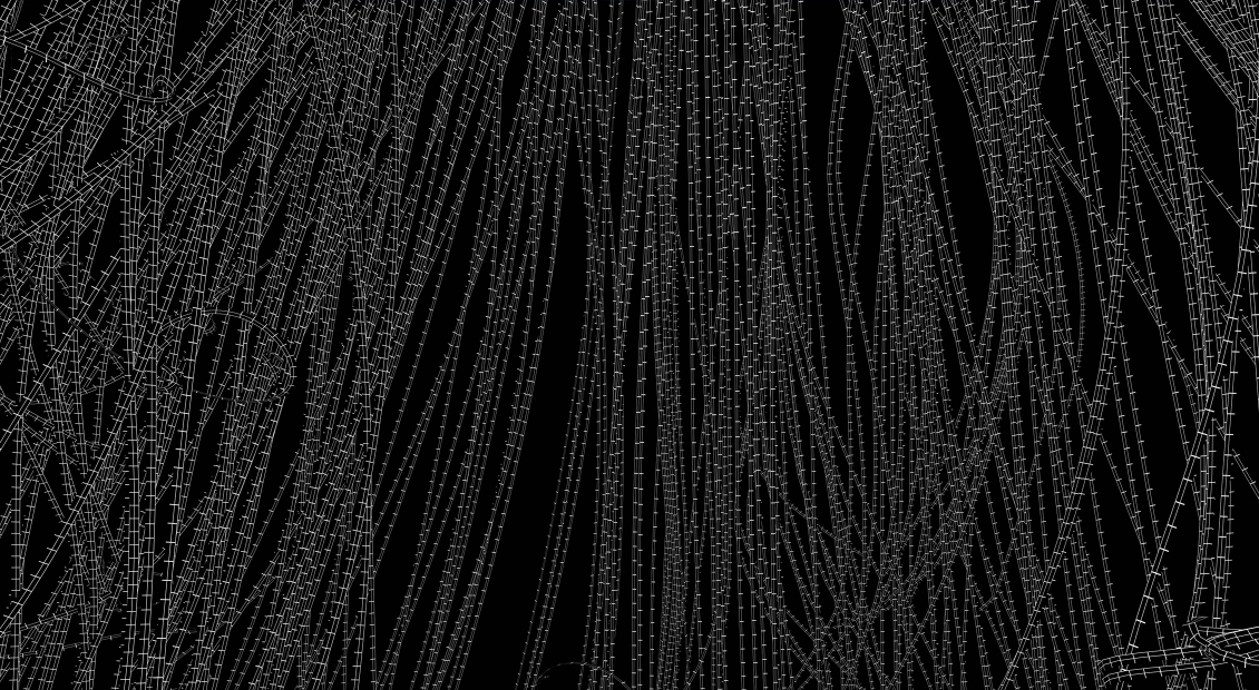 ELLIE AND ABBIE 3D tinsel ribbon wireframe