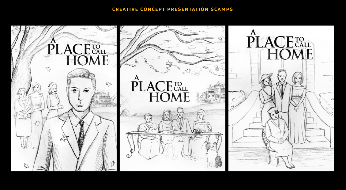 A Place To Call Home triptych concept art